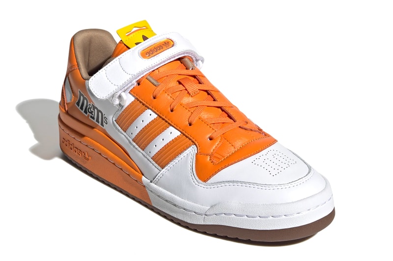 M&M's adidas Originals Forum Low 84 Three New Colorways cloud white yellow green black white chocolate dark brown cardboard gy6313 gy6314 gy6315 release info date price