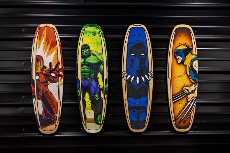 marvel studios comics entertainment bear walker hand crafted skateboards superheroes limited edition iron man hulk wolverine black panther collectibles 