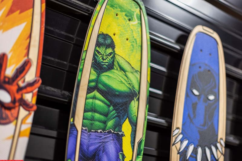 marvel studios comics entertainment bear walker hand crafted skateboards superheroes limited edition iron man hulk wolverine black panther collectibles 