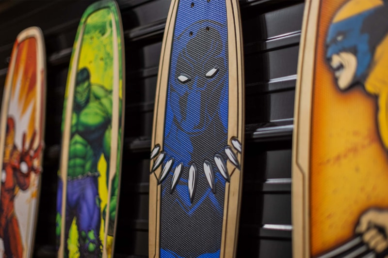 marvel studios comics entertainment bear walker hand crafted skateboards superheroes limited edition iron man hulk wolverine black panther collectibles 