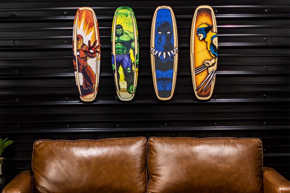 marvel studios comics entertainment bear walker hand crafted skateboards superheroes limited edition iron man hulk wolverine black panther collectibles 