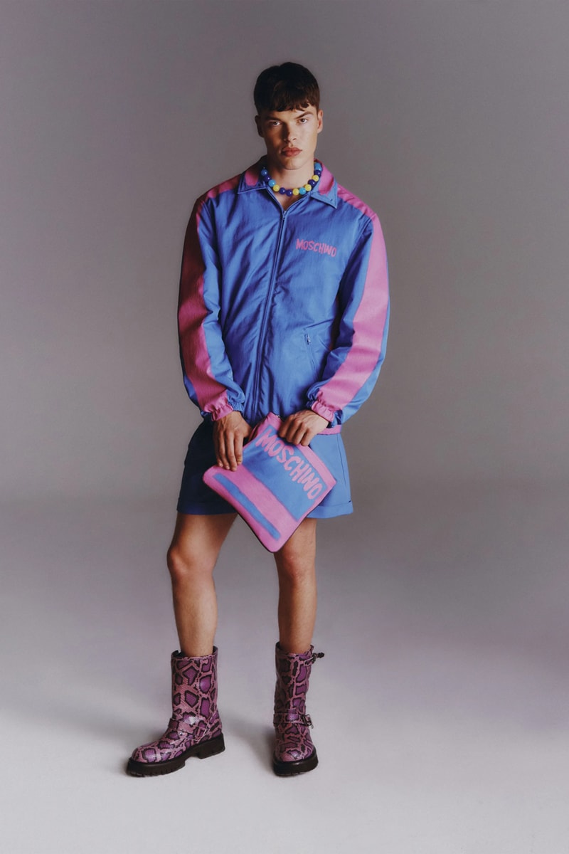 Moschino Mens Resort 2023 Collection Evokes a Kaleidoscopic Trip Down Memory Lane with 1970s Inspo