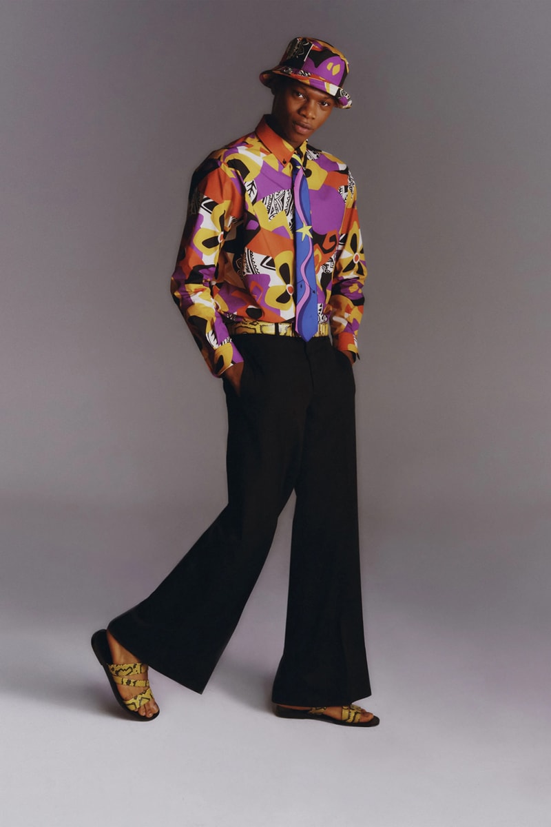 Moschino Mens Resort 2023 Collection Evokes a Kaleidoscopic Trip Down Memory Lane with 1970s Inspo