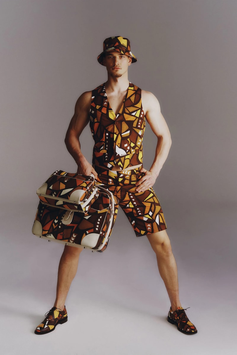 Moschino Mens Resort 2023 Collection Evokes a Kaleidoscopic Trip Down Memory Lane with 1970s Inspo