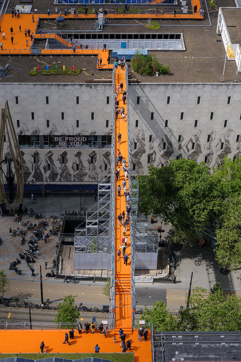 MVRDV Installs Orange Rooftop Walkway in Rotterdam 