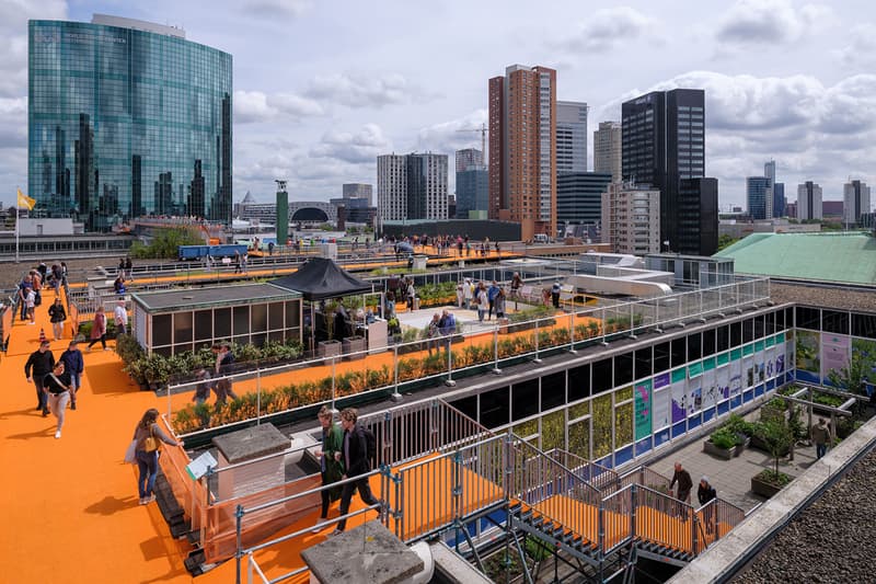 MVRDV Installs Orange Rooftop Walkway in Rotterdam 