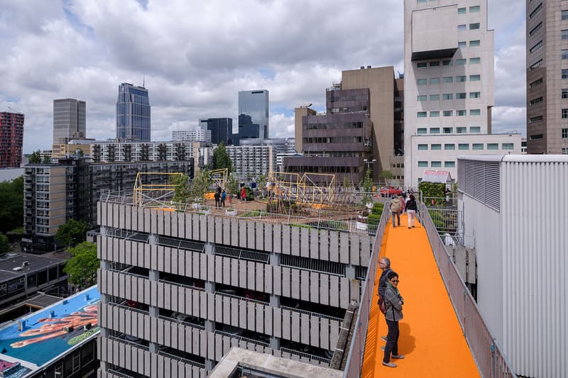 MVRDV Installs Orange Rooftop Walkway in Rotterdam 