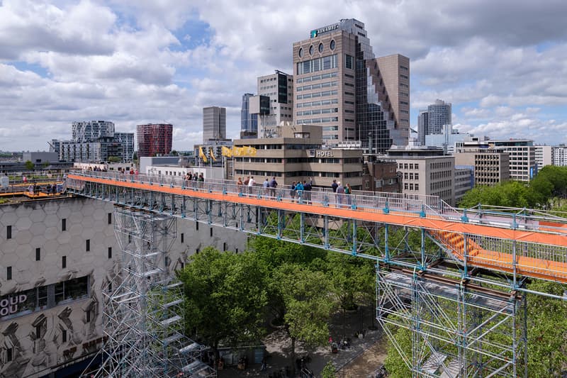 MVRDV Installs Orange Rooftop Walkway in Rotterdam 