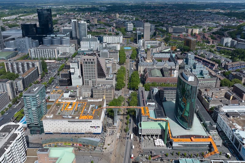 MVRDV Installs Orange Rooftop Walkway in Rotterdam 