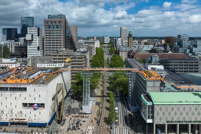 MVRDV Installs Orange Rooftop Walkway in Rotterdam 