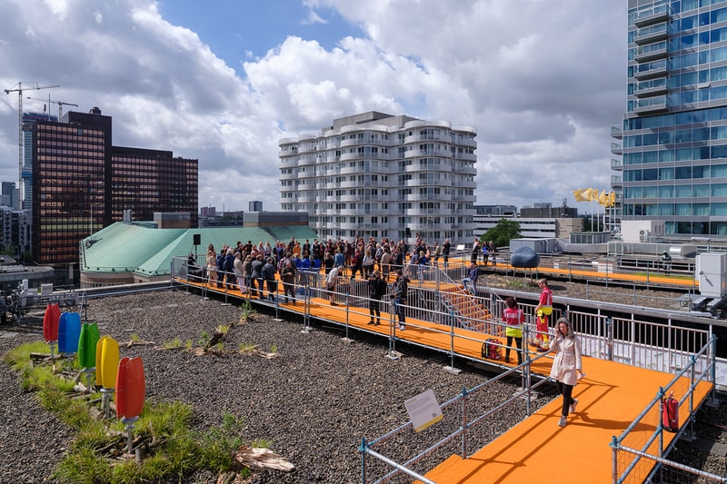 MVRDV Installs Orange Rooftop Walkway in Rotterdam 