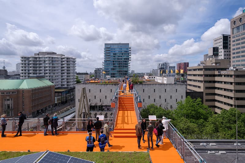 MVRDV Installs Orange Rooftop Walkway in Rotterdam 