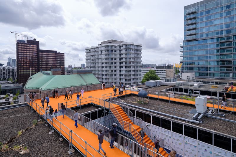 MVRDV Installs Orange Rooftop Walkway in Rotterdam 