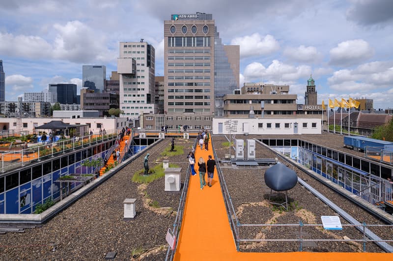 MVRDV Installs Orange Rooftop Walkway in Rotterdam 