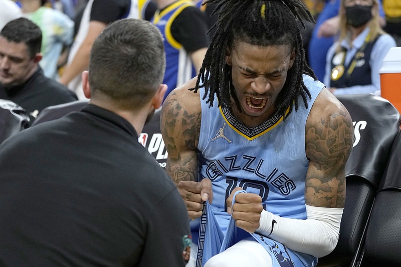 Ja Morant Is Doubtful to Return To Rest of 2022 NBA Playoffs With Knee Injury golden state warriors basketball memphis grizzlies jordan poole