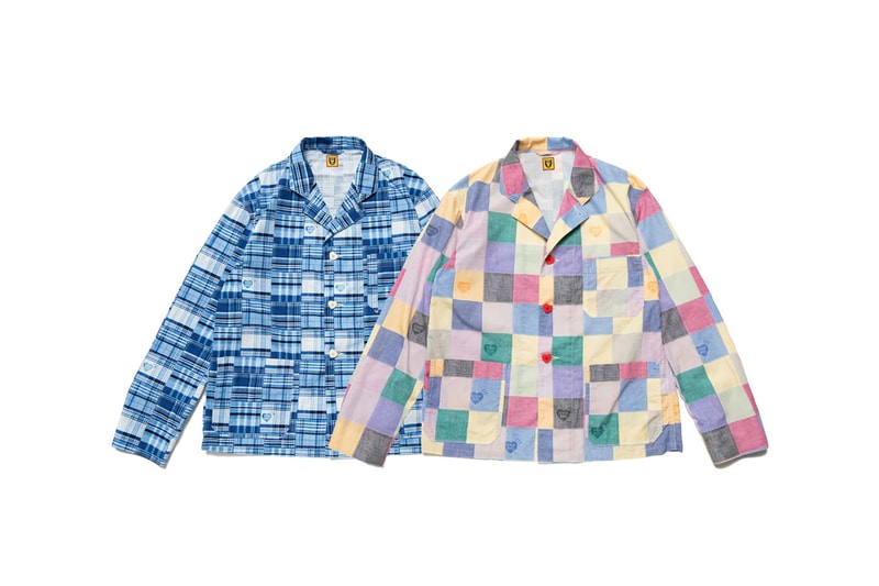 NIGO Human Made  patchwork check collection pink blue hats shirts coats madras cushions release info date price