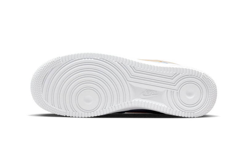 Nike Air Force 1 Low Brushstroke Swoosh White Yellow Official Look Release Info DX2646-100 Date Buy Price 
