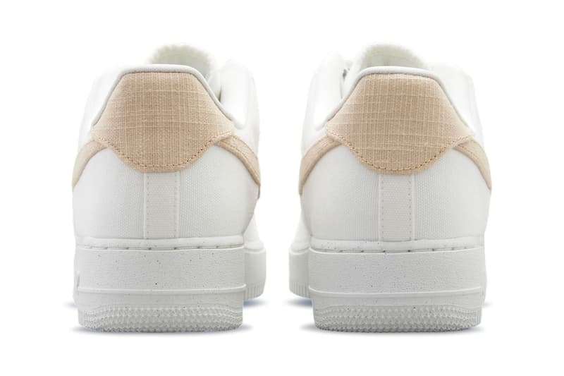 Nike Air Force 1 Low Next Nature hemp tan white bruce kilgore swoosh sun club move to zero palm tree grind release info price date