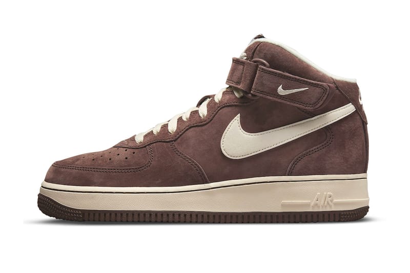 nike metallic swoosh dark brown