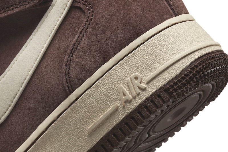 Nike Air Force 1 Mid chocolate brown white cream swoosh dm0107 200 release info date price