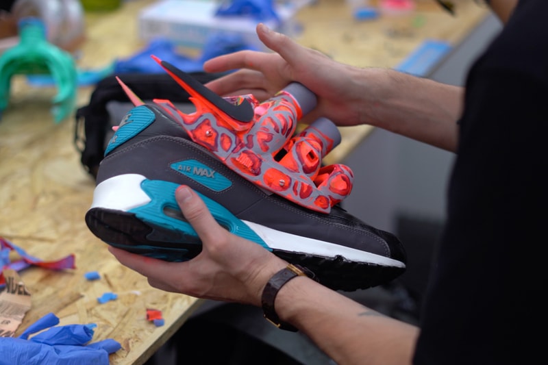 Nike Air Max 1 MACHINA Exoskeleton 3D Printed Customizable Wabi - Sabi Concept Futuristic Footwear 