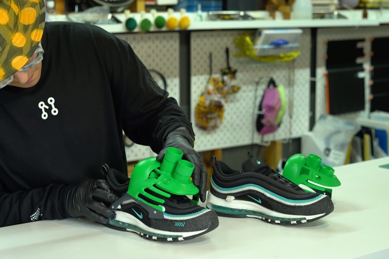 Nike Air Max 1 MACHINA Exoskeleton 3D Printed Customizable Wabi - Sabi Concept Futuristic Footwear 