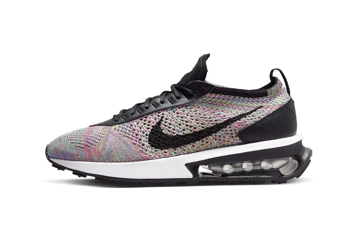 Nike air max flyknit racer multi color ghost green black pink blast photo blue pre day 2012 leather overlays release info date price