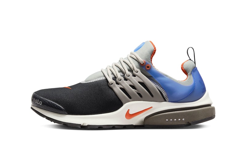 Nike Air Presto shoe shop official look summer 2022 black team orange dusty sage racer blue 130 usd release info date price