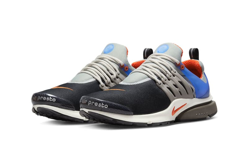 Nike Air Presto shoe shop official look summer 2022 black team orange dusty sage racer blue 130 usd release info date price