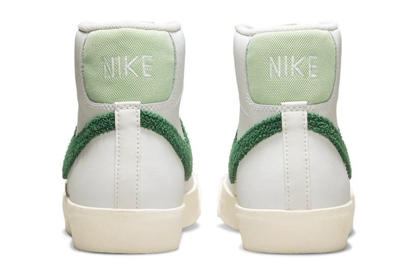 green swoosh blazers