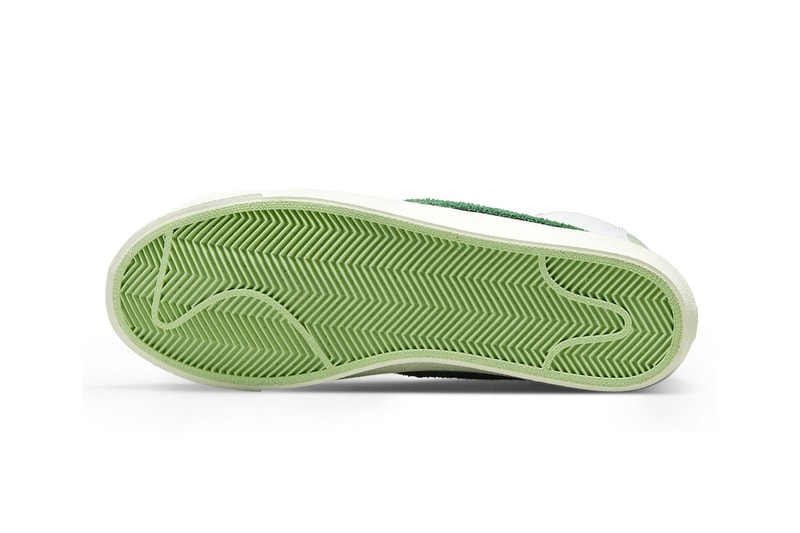 Nike Features Chenille-Textured Swooshes to Its Blazer Mid DX8959-100 sneakers skater shoes popular silhouette fuzzy 