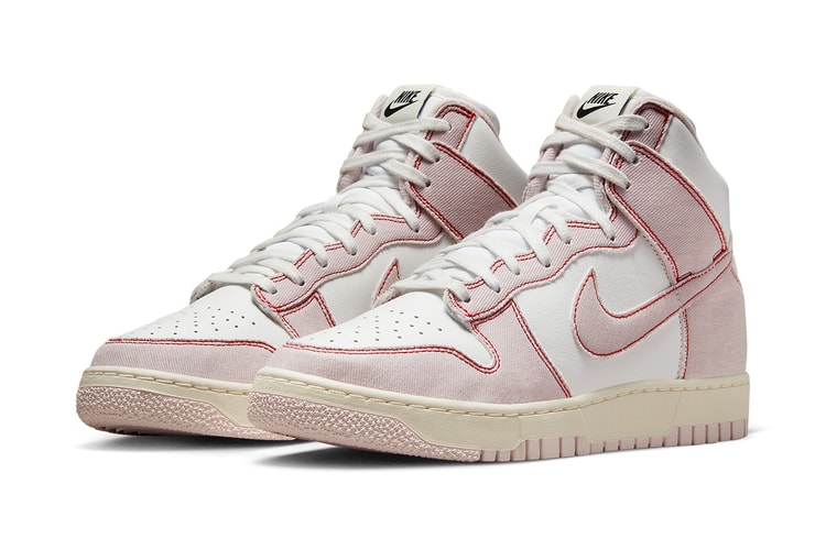 Nike Dunk High 1985 Gets Fitted With Pink Denim Overlays