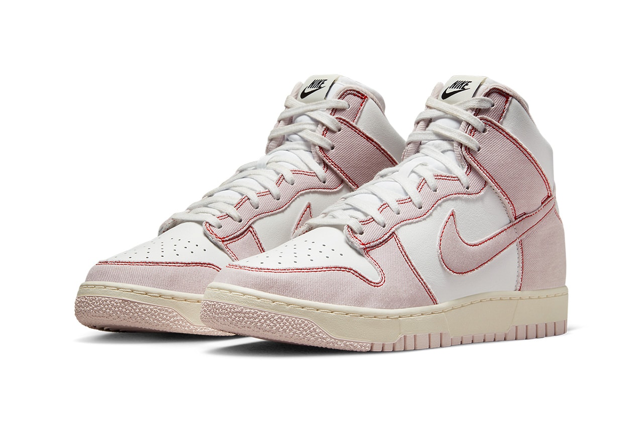 nike dunk high 1985 pink denim DQ8799 100 release date info store list buying guide photos price 