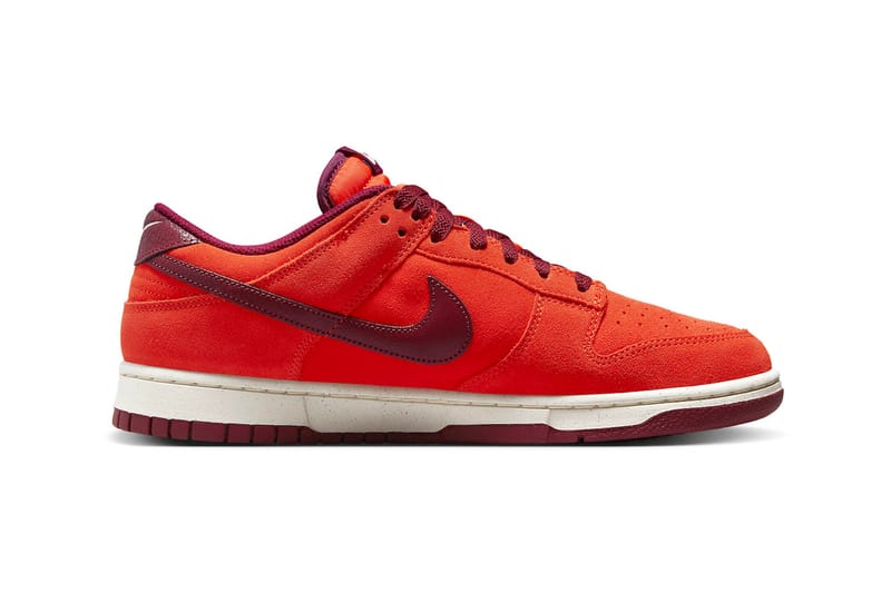 orange suede dunks