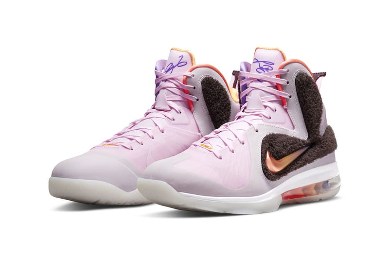 lebron james shoes pink and purple