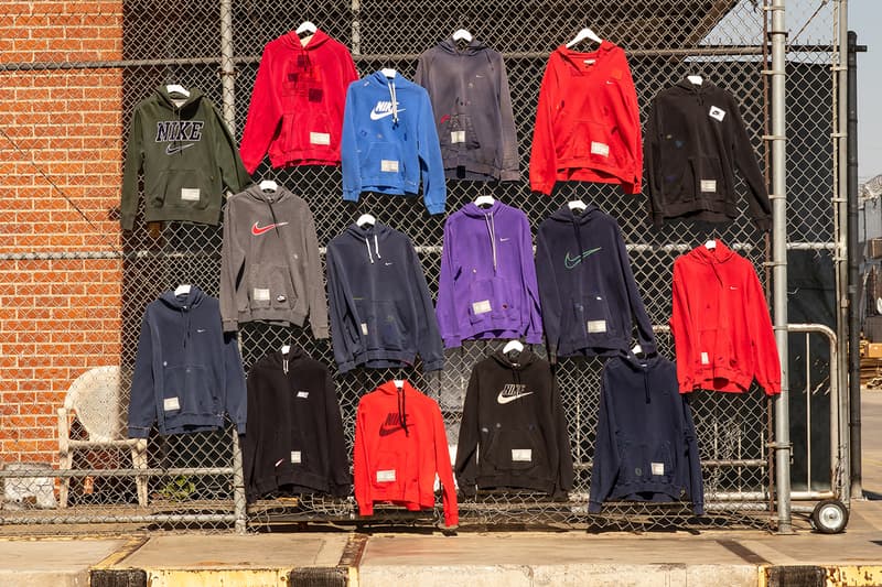 Nike Recreation program circular vision zero carbon zero waste move to zero pinwheel the grove nike fleece hoodie crew dye stitch patchwork