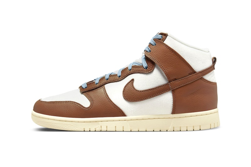 Nike Dunk High Certified Fresh dq8800 200 mushroom brown teal white blue cream release info date price