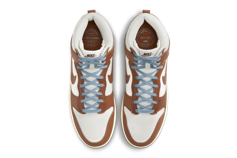 Nike Dunk High Certified Fresh dq8800 200 mushroom brown teal white blue cream release info date price