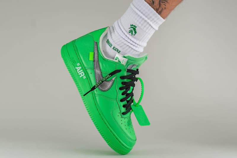 off white nike air force 1 low green dx1419 300 release date info store list buying guide photos price on foot virgil abloh 