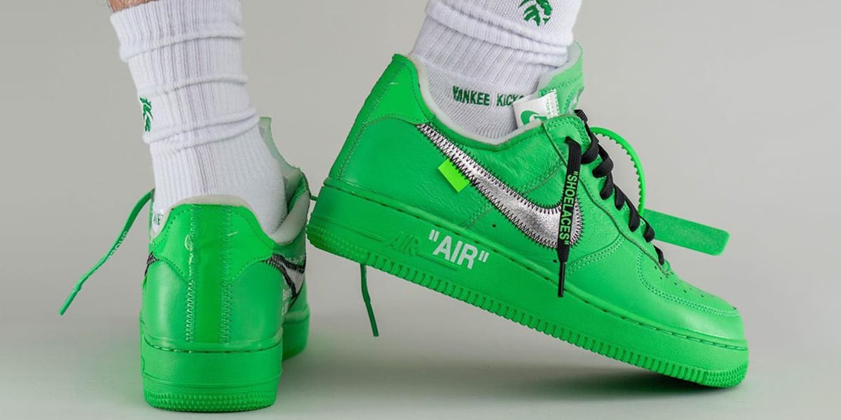 off white nike air force 1 neon