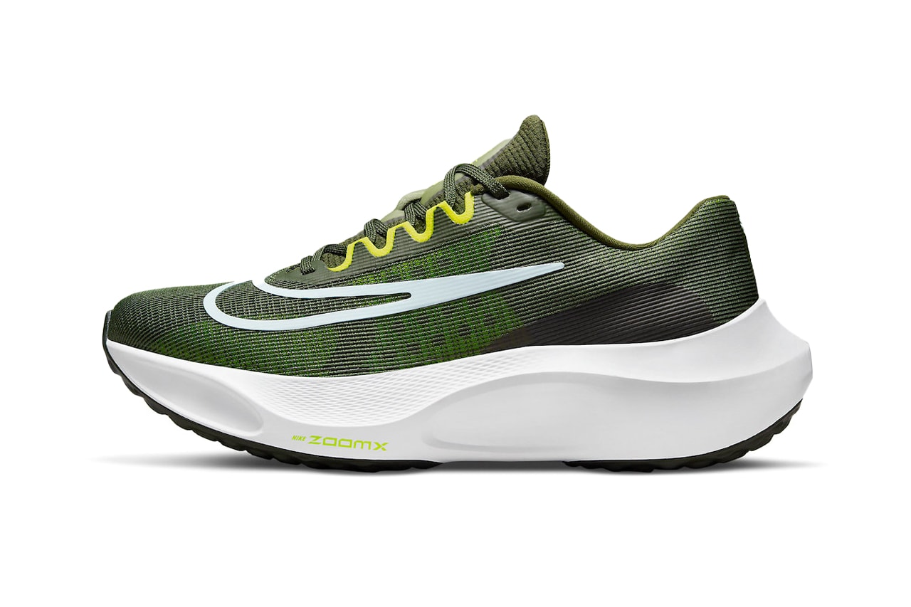 Nike Zoom Fly 5 Official Look Olive Green Swoosh