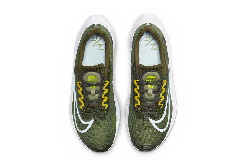 Nike Zoom Fly 5 Official Look Olive Green Swoosh