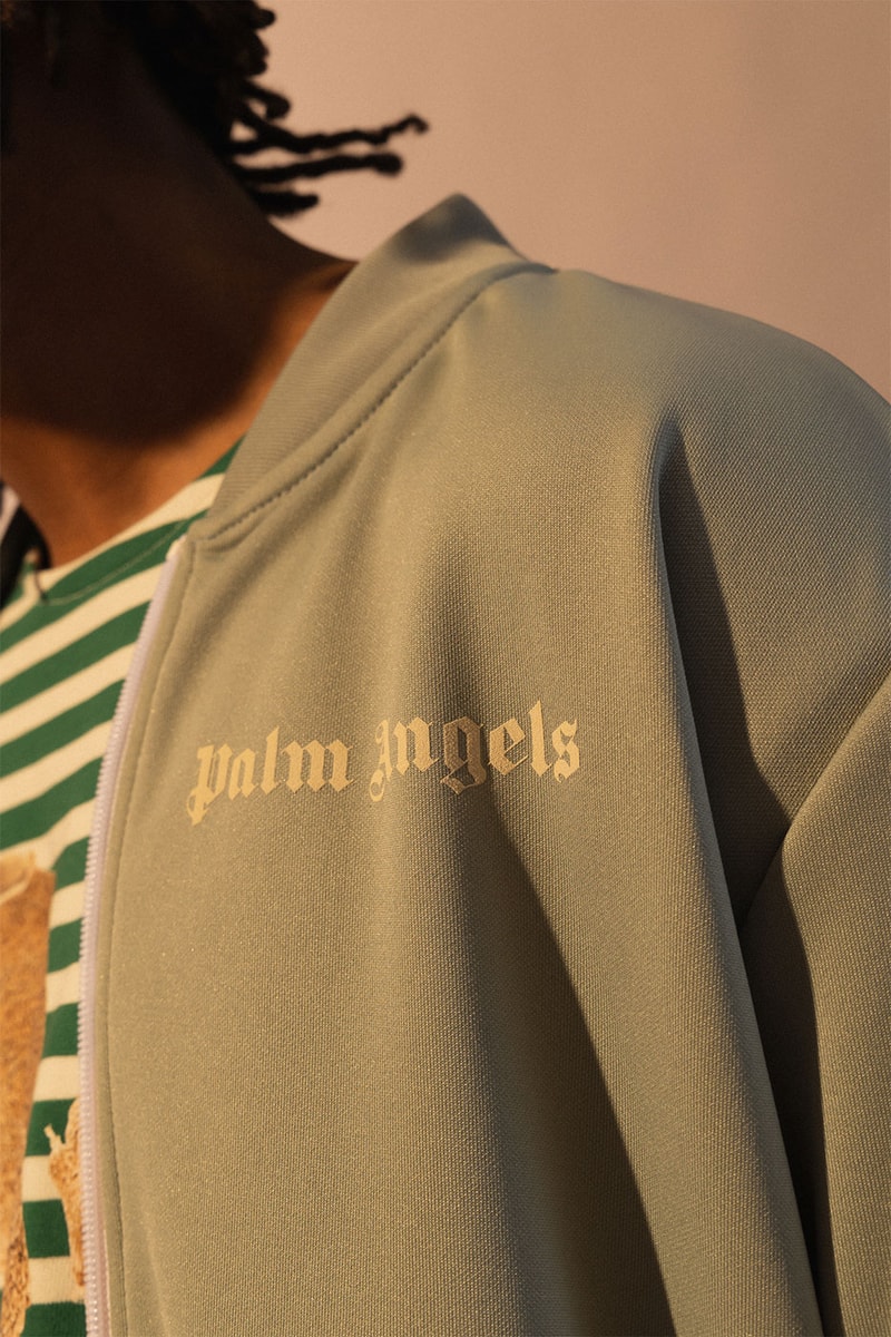 Palm Angels Коллекция весна-лето 2022 HBX Информация о релизе Купить Цена Футболки Толстовки Спортивная куртка Брюки Изогнутый логотип с логотипом медведя