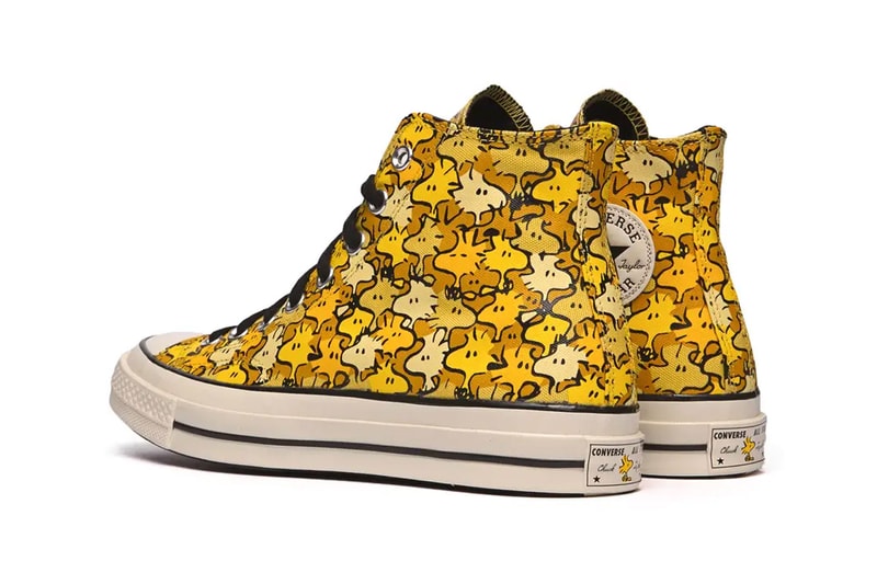 Converse Chuck 70 Hi Peanuts yellow woodstock yellow singing bird comic strip charlie brown zig zag release info date price