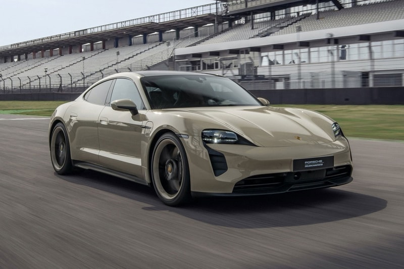 Porsche Taycan GTS Hockenheimring Celebrates the 90th Anniversary of the Track german ev electric vehicle stone grey