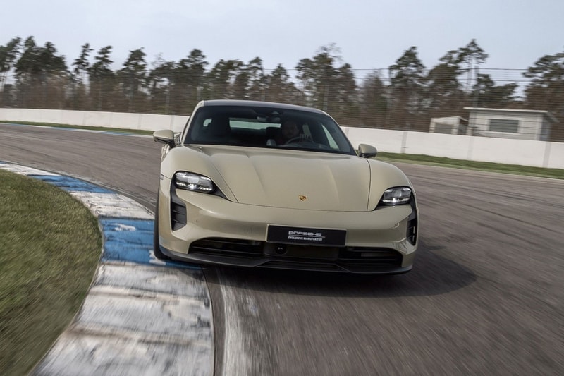 Porsche Taycan GTS Hockenheimring Celebrates the 90th Anniversary of the Track german ev electric vehicle stone grey