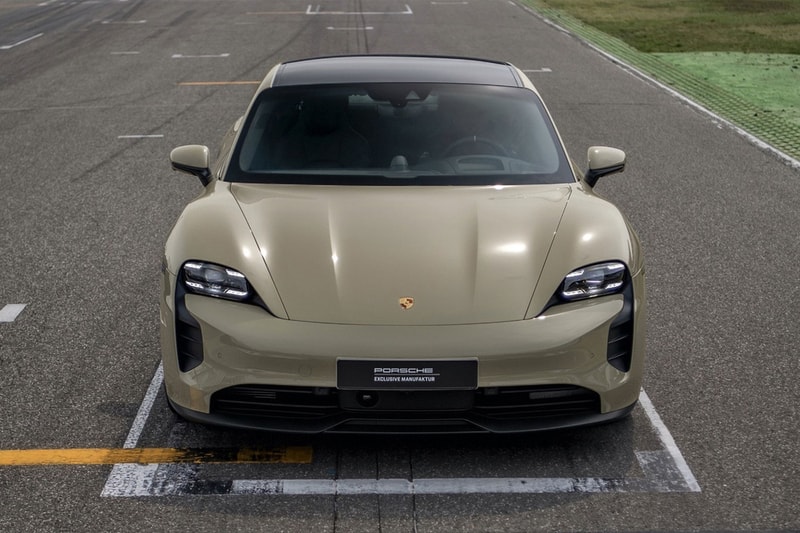 Porsche Taycan GTS Hockenheimring Celebrates the 90th Anniversary of the Track german ev electric vehicle stone grey