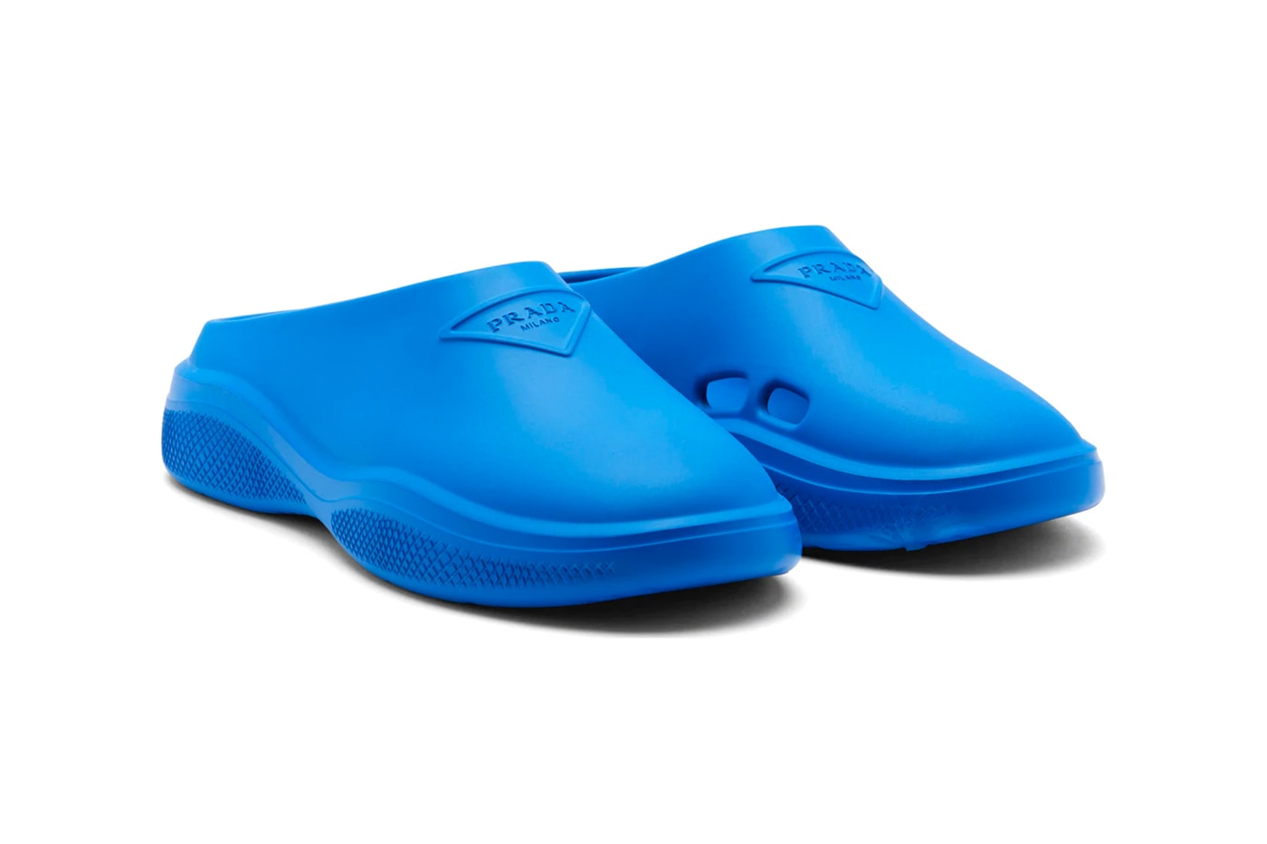 Prada’s Foam Rubber Mules Elevates Cozy Footwear
