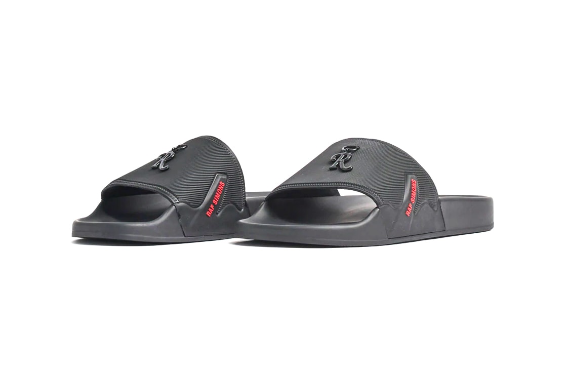 Raf Simons Astra Slide Spring Summer 2022 Black Red Machine-A Release Information Drops Footwear 