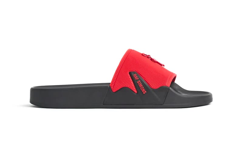 Raf Simons Astra Slide Spring Summer 2022 Black Red Machine-A Release Information Drops Footwear 